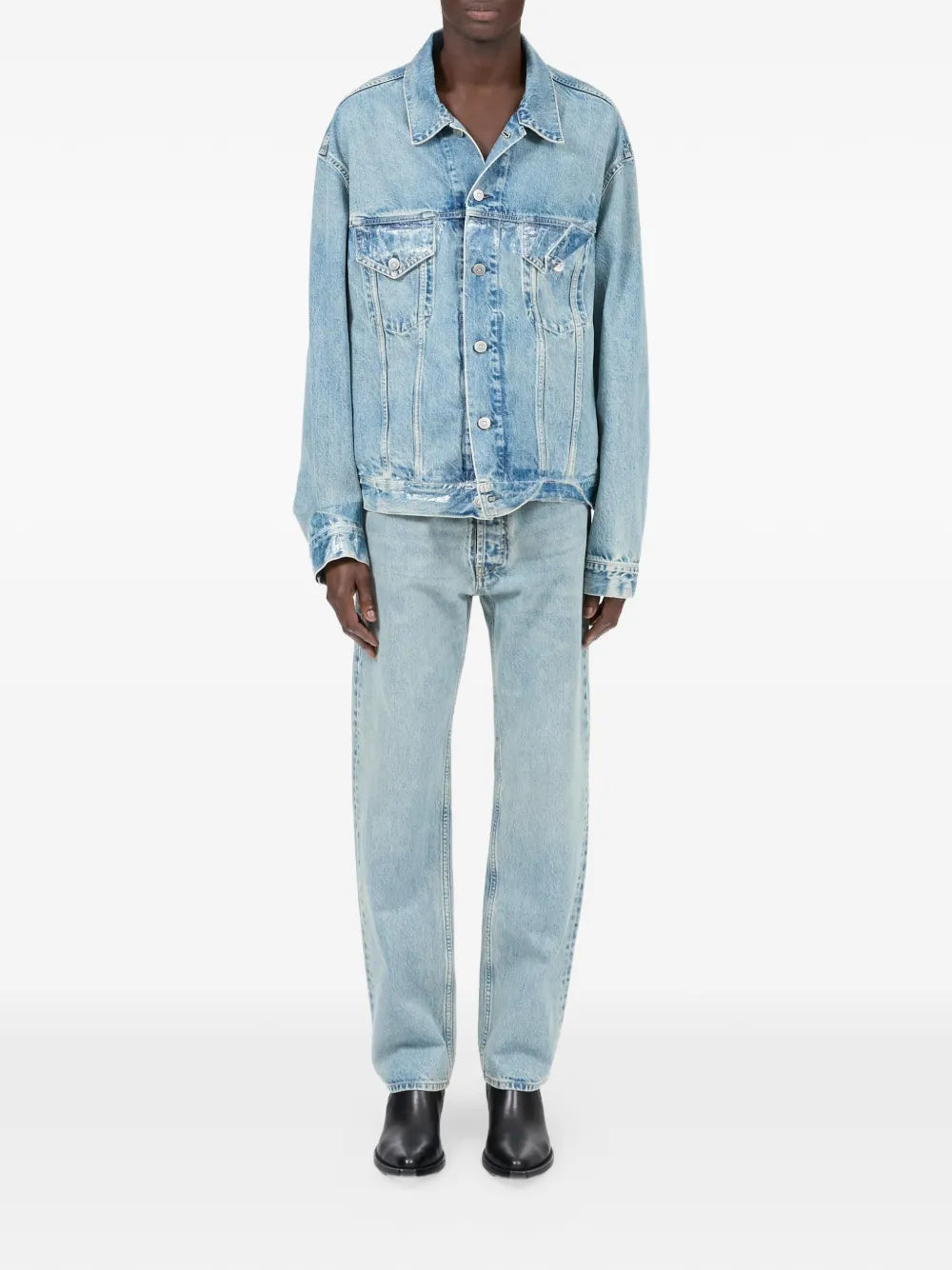 Maison Margiela chamarra de mezclilla - Azul - imagen 2