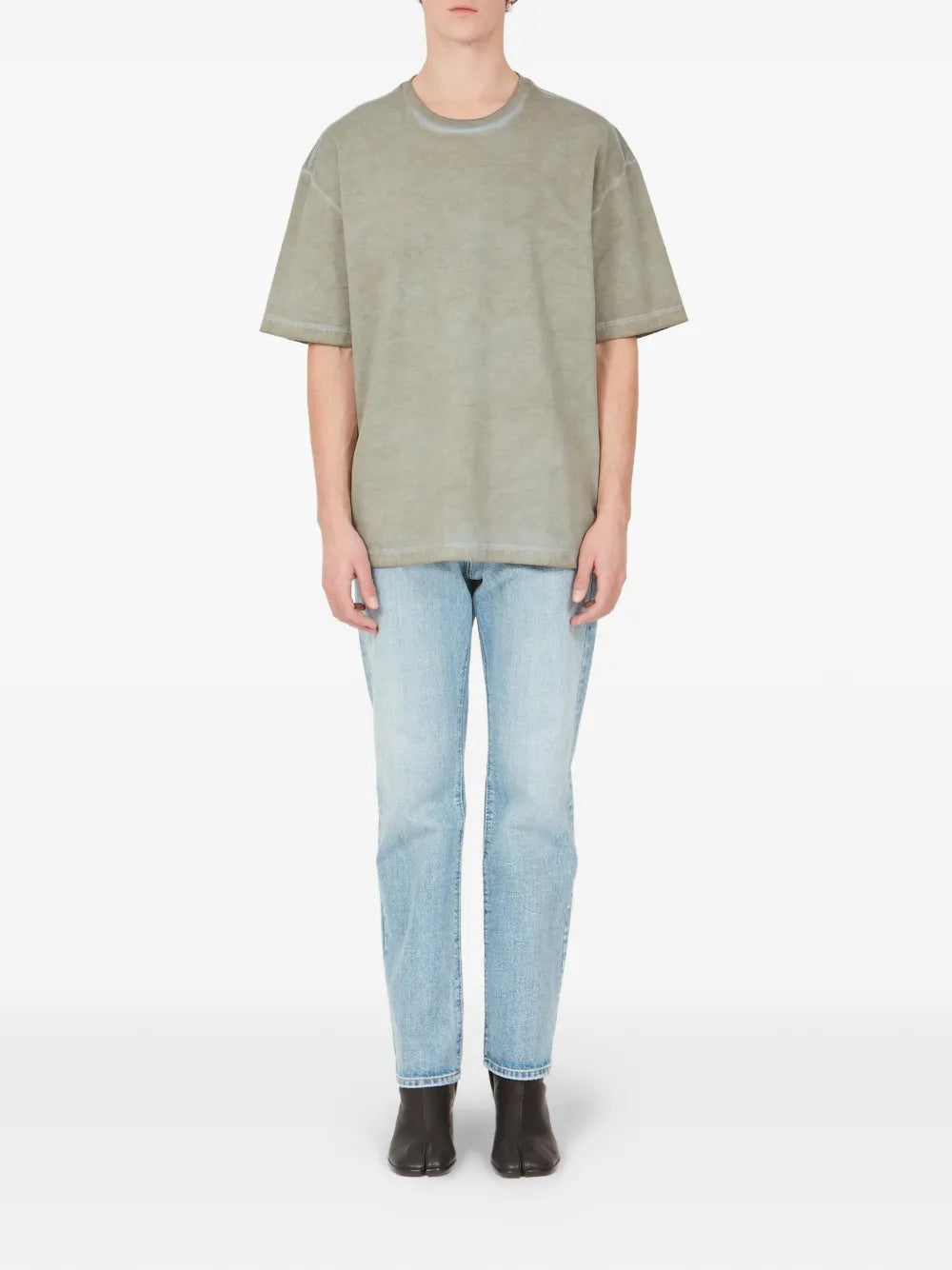 Maison Margiela playera con parche del logo - Gris - imagen 2