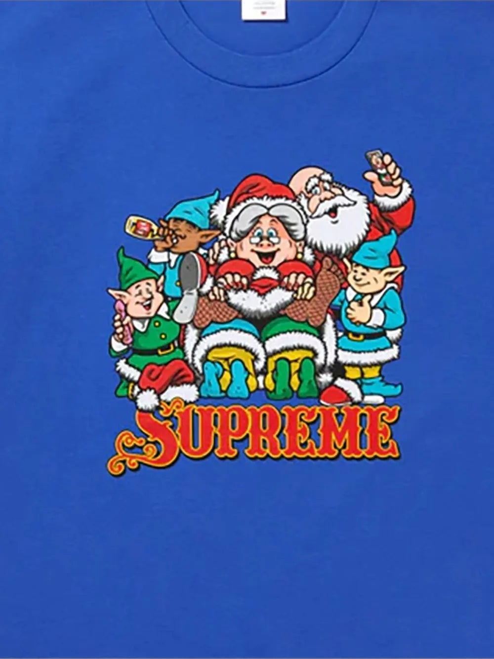 Supreme playera Naughty con estampado gráfico en colaboración con Sean Cliver - Azul - imagen 2