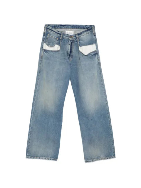 Maison Margiela pantalones con detalle de bolsillo - imagen 1