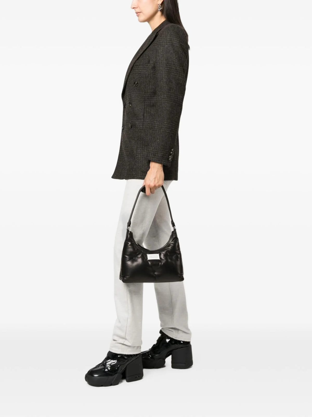 Maison Margiela bolsa de hombro con cierre - Negro - imagen 2