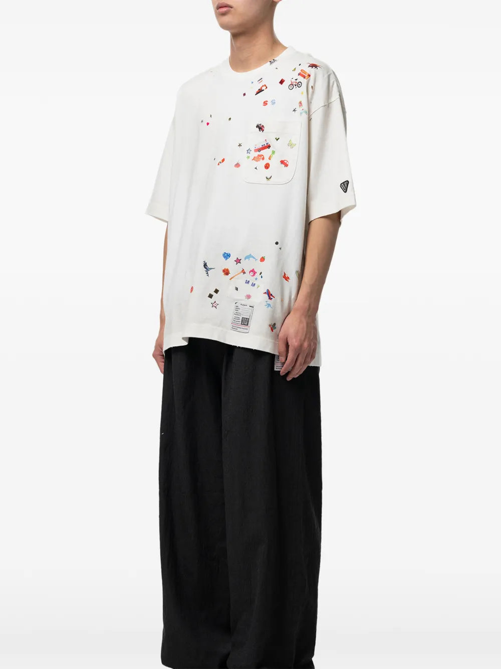 Maison MIHARA YASUHIRO playera con estampado gráfico - blanco