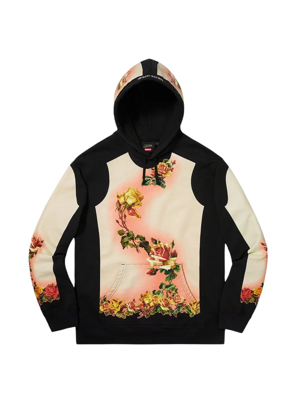Supreme hoodie con estampado floral - Negro - imagen 1