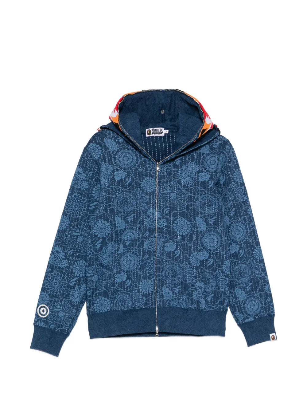 A BATHING APE® Shark floral-print hoodie