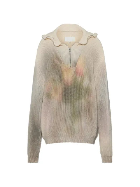 Maison Margiela suéter tejido con motivo de cierre - imagen 1