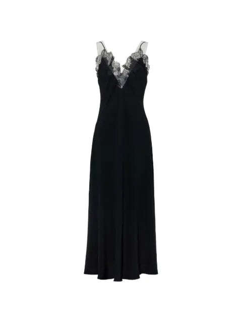 Maison Margiela vestido midi con ribete de encaje - imagen 1