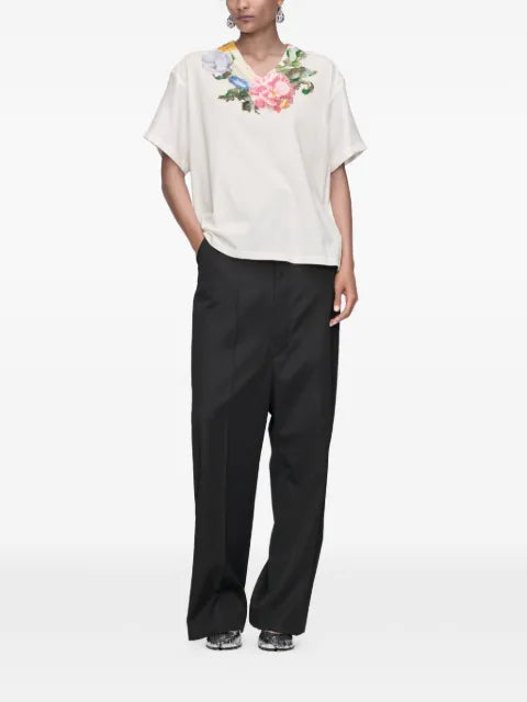 Maison Margiela playera con estampado floral - imagen 2