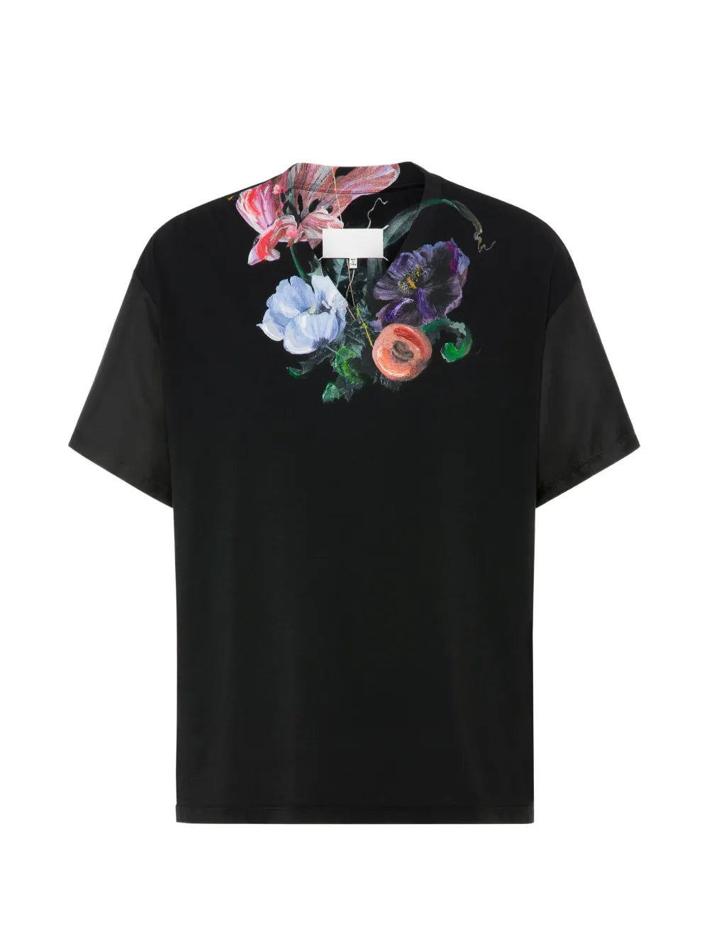 Maison Margiela playera con estampado floral - Negro - imagen 1