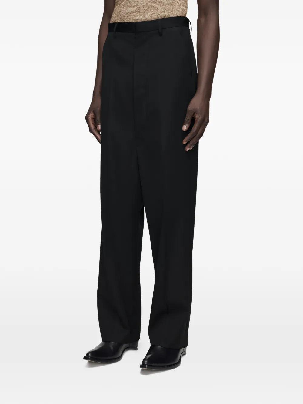 Maison Margiela pantalones con tiro caído - Negro - imagen 3
