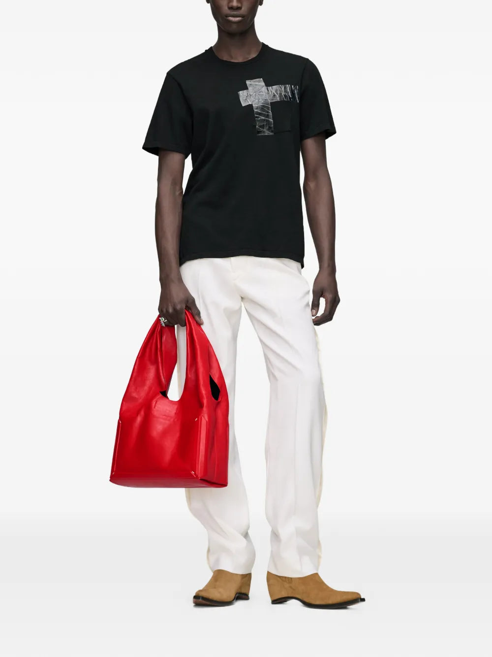 Maison Margiela playera con bolsillo - Negro - imagen 2