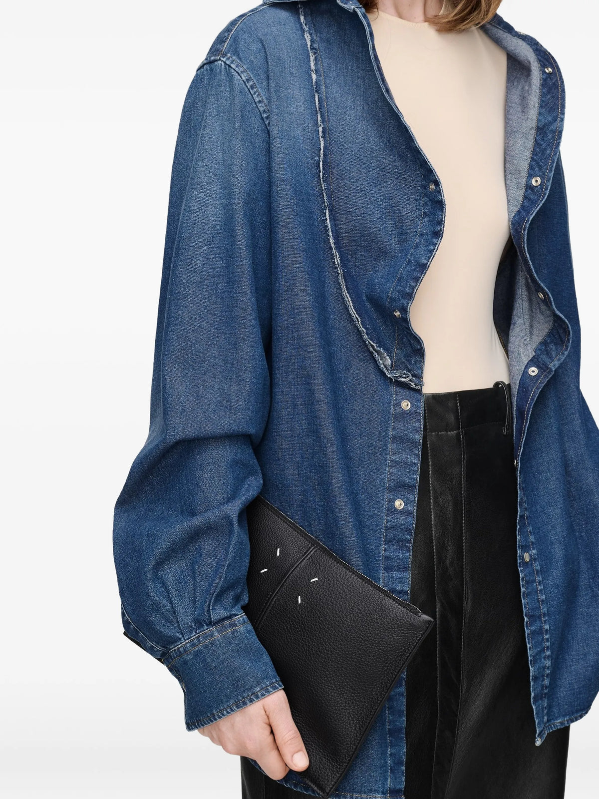 Maison Margiela bolsa de mano con hebilla - Negro - imagen 2