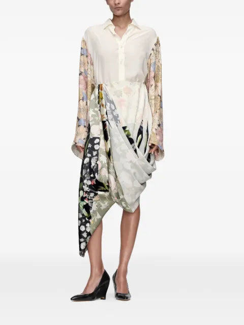 Maison Margiela camisa de seda con estampado floral - imagen 2