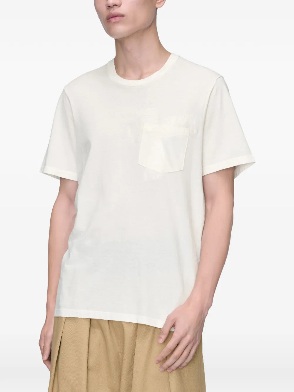 Maison Margiela playera de jersey de algodón - Blanco - imagen 3