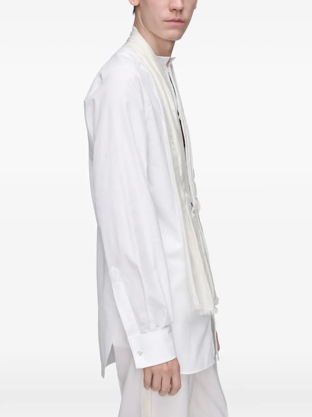 Maison Margiela camisa con detalle de mascada - Blanco - imagen 4