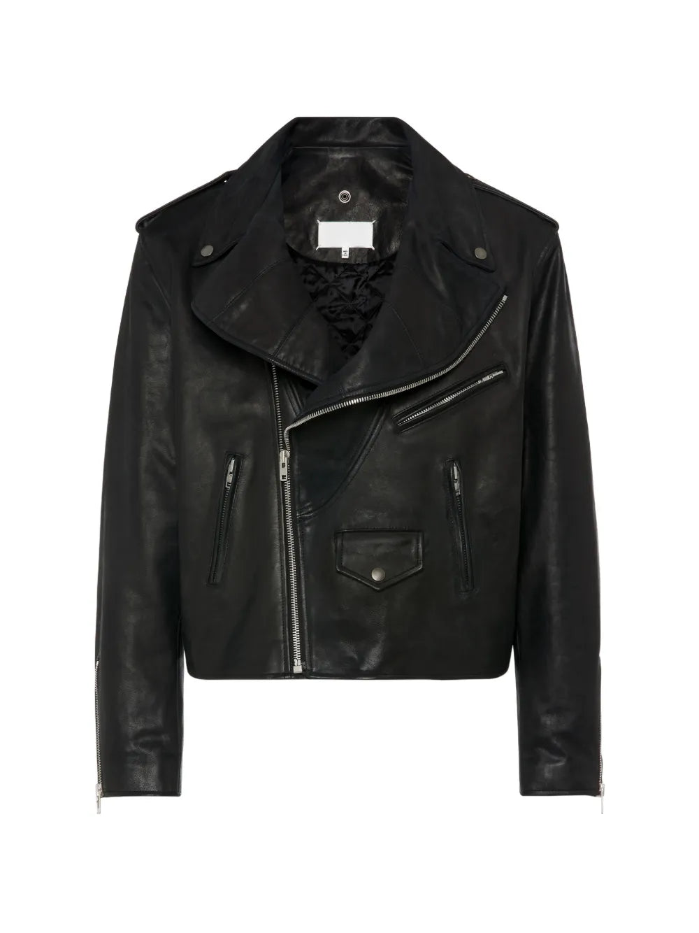 Maison Margiela chamarra de piel - Negro - imagen 1