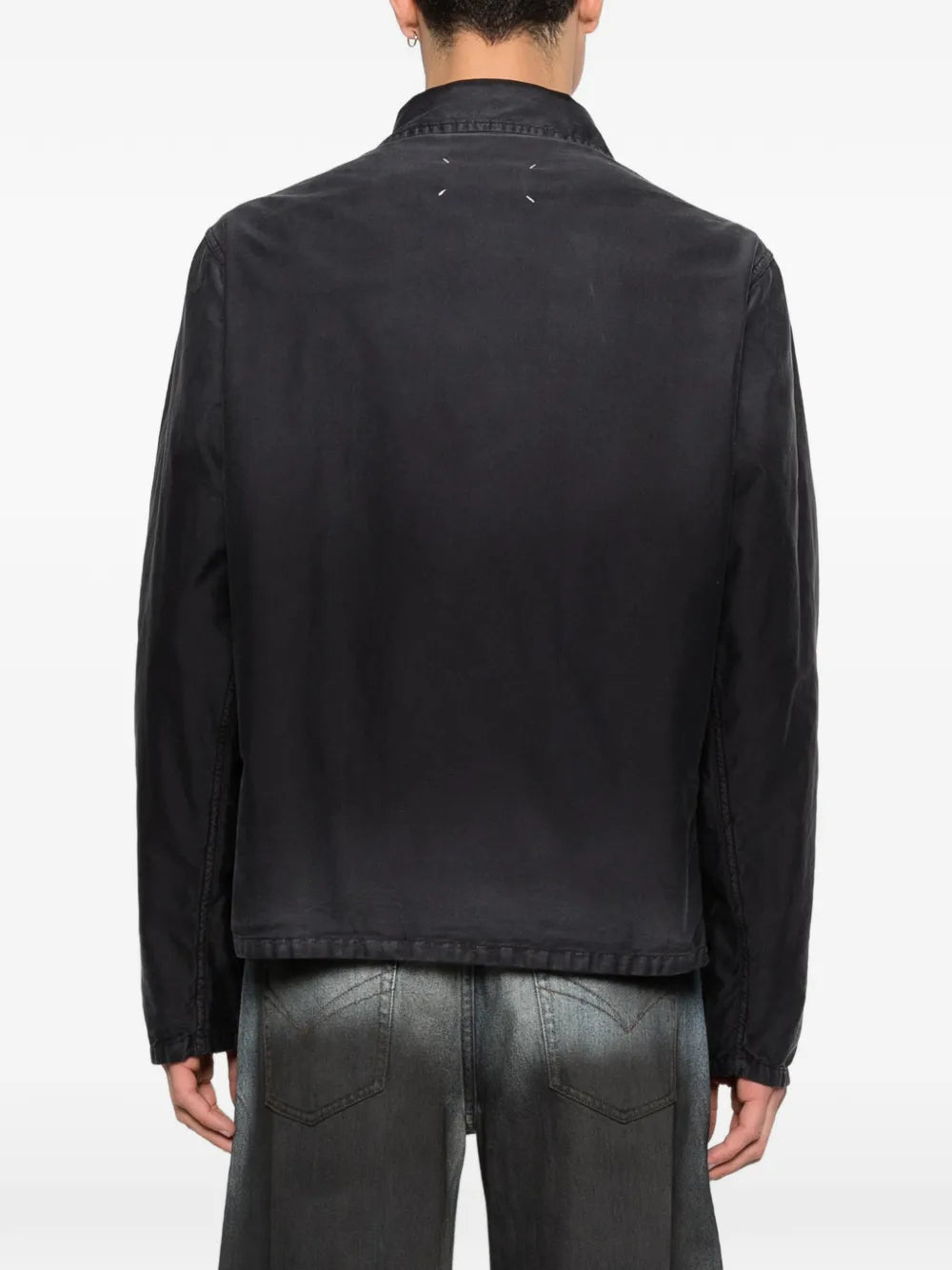 Maison Margiela chamarra con bolsillo de parche - Azul - imagen 4