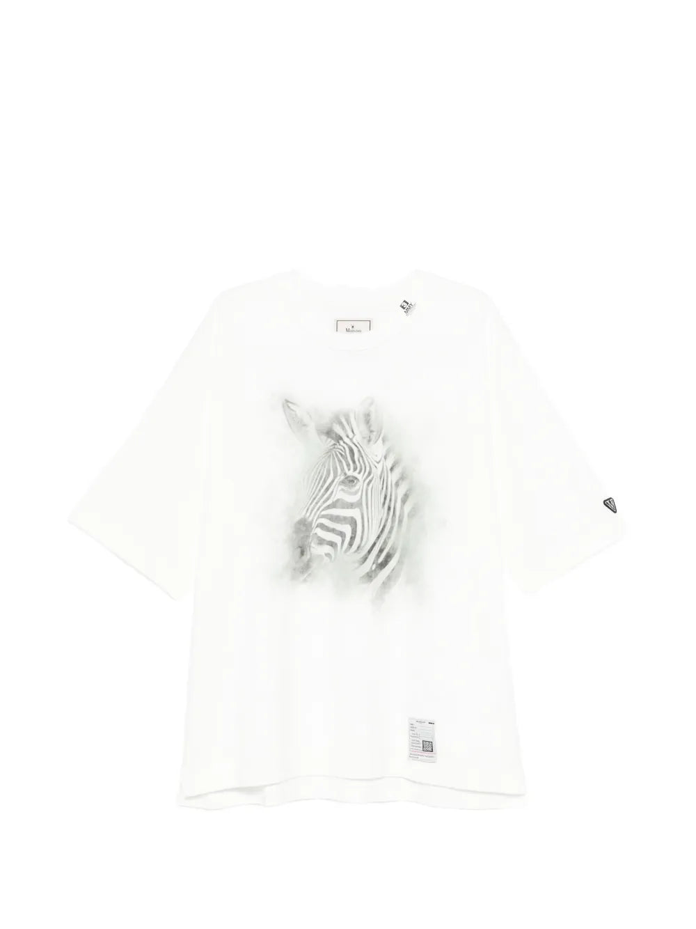 Maison MIHARA YASUHIRO playera con estampado de cebra - blanco