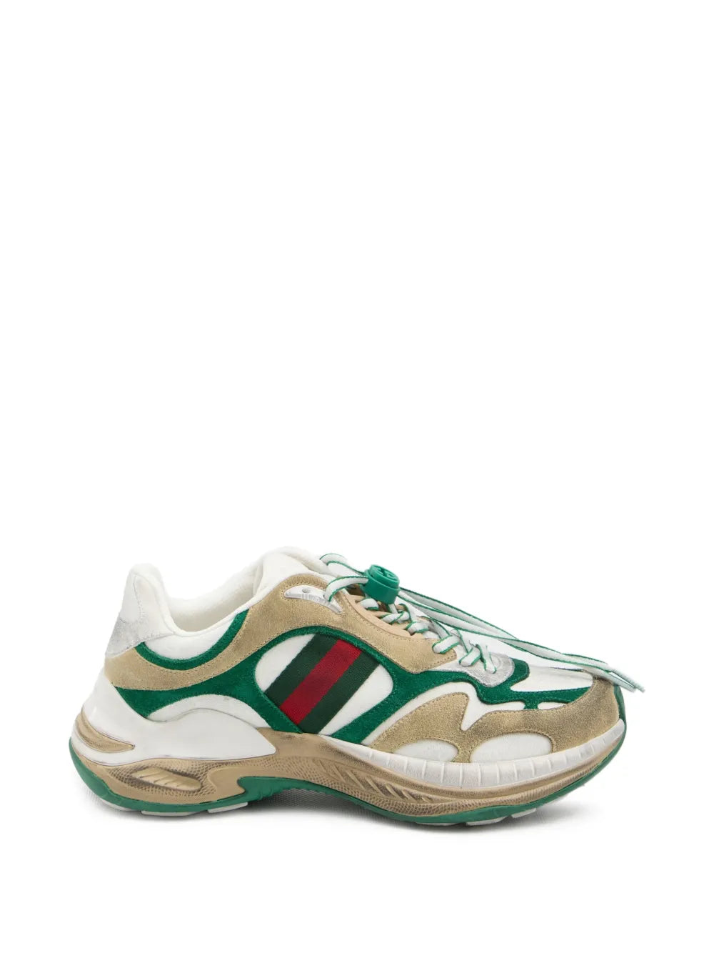 Gucci tenis de piel con agujetas