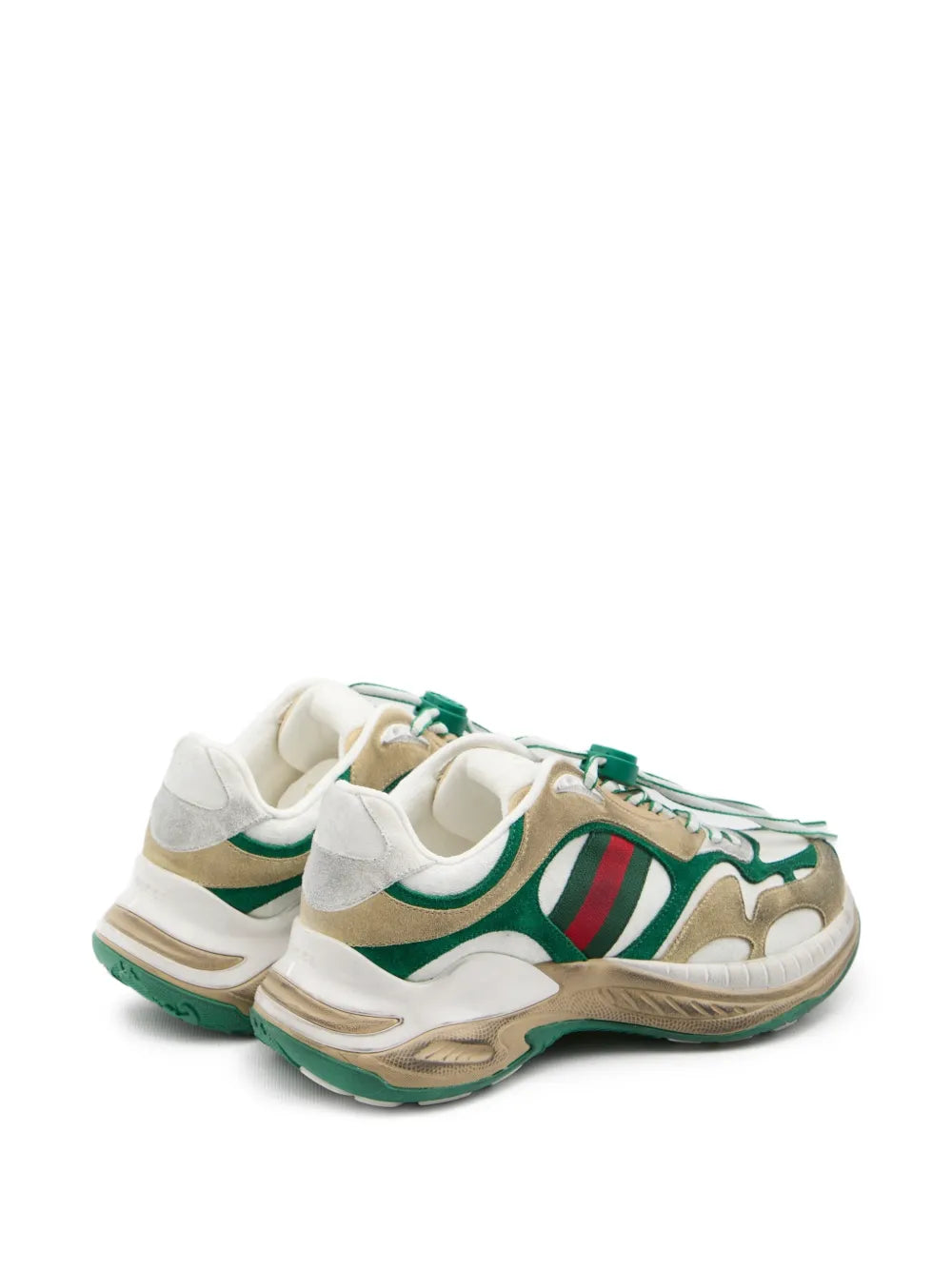 Gucci tenis de piel con agujetas