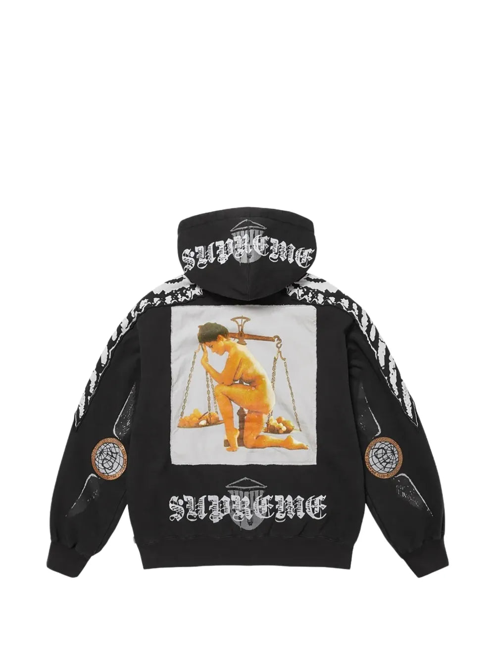 Supreme hoodie Wings con cierre - Negro - imagen 2