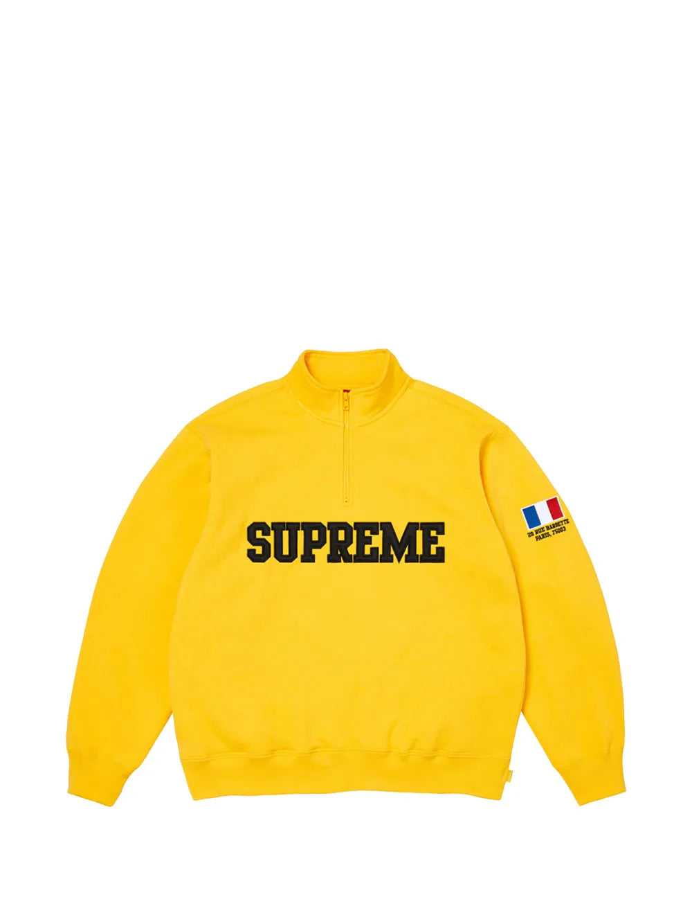 Supreme sudadera Flag con medio cierre - Amarillo - imagen 1