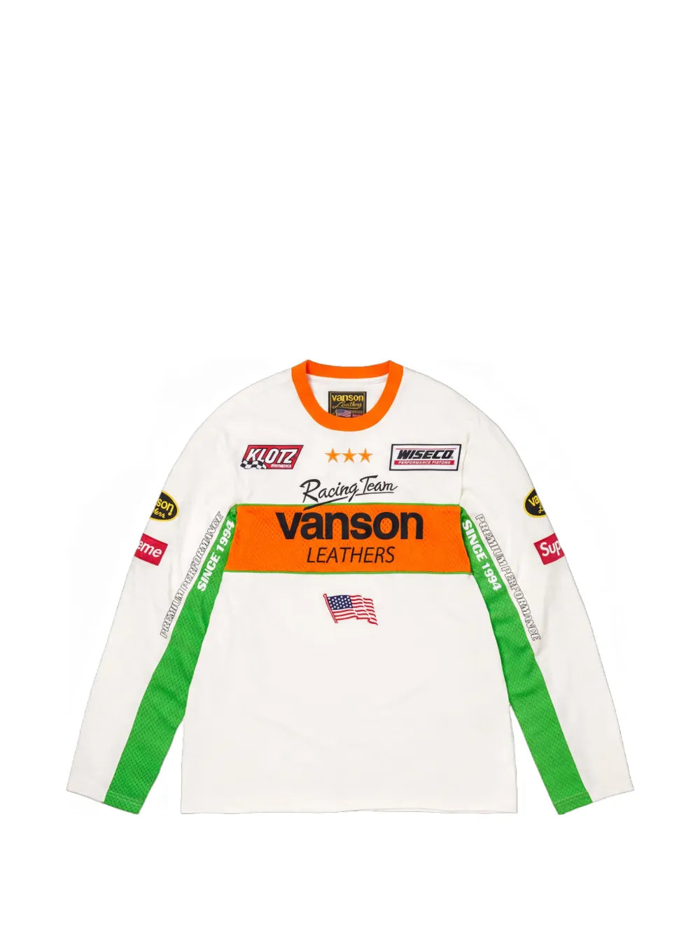 Supreme playera manga larga en colaboración con Vanson Leathers - Blanco - imagen 1
