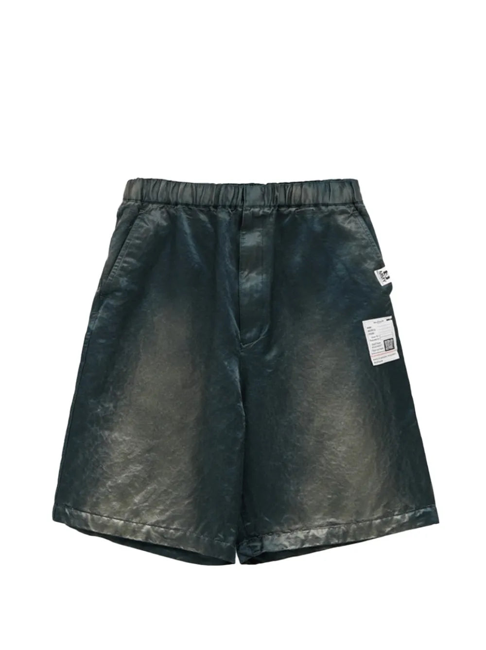Maison MIHARA YASUHIRO Shorts de satén desteñidos por el sol - verde