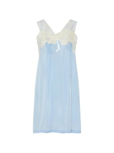 Maison Margiela vestido corto con ribete de encaje - imagen 1
