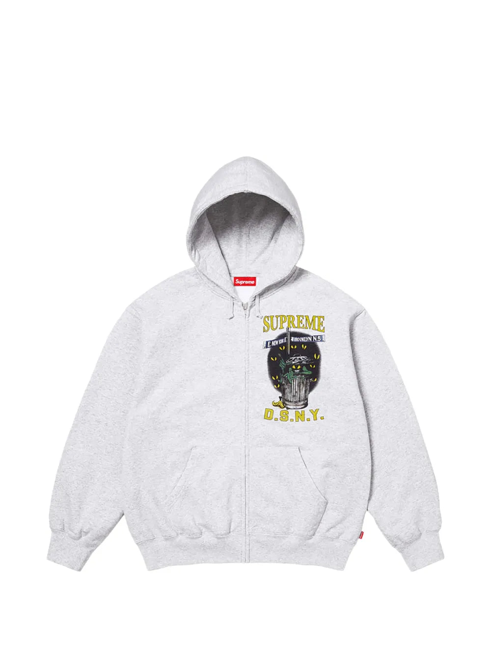 Supreme hoodie con cierre y estampado gráfico - Gris - imagen 1
