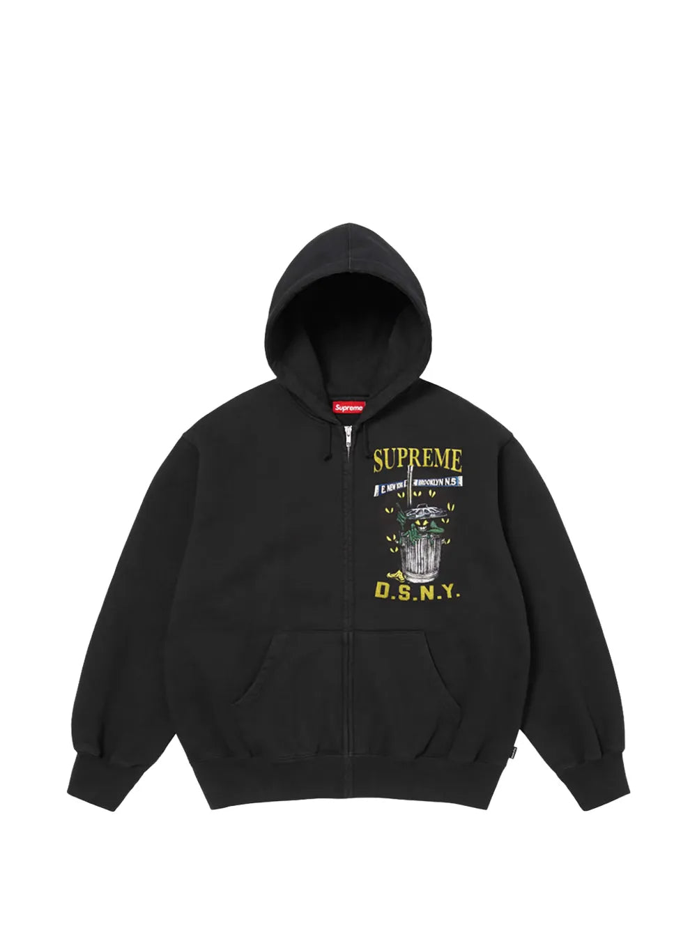 Supreme hoodie con cierre en colaboración con DSNY - Negro - imagen 1