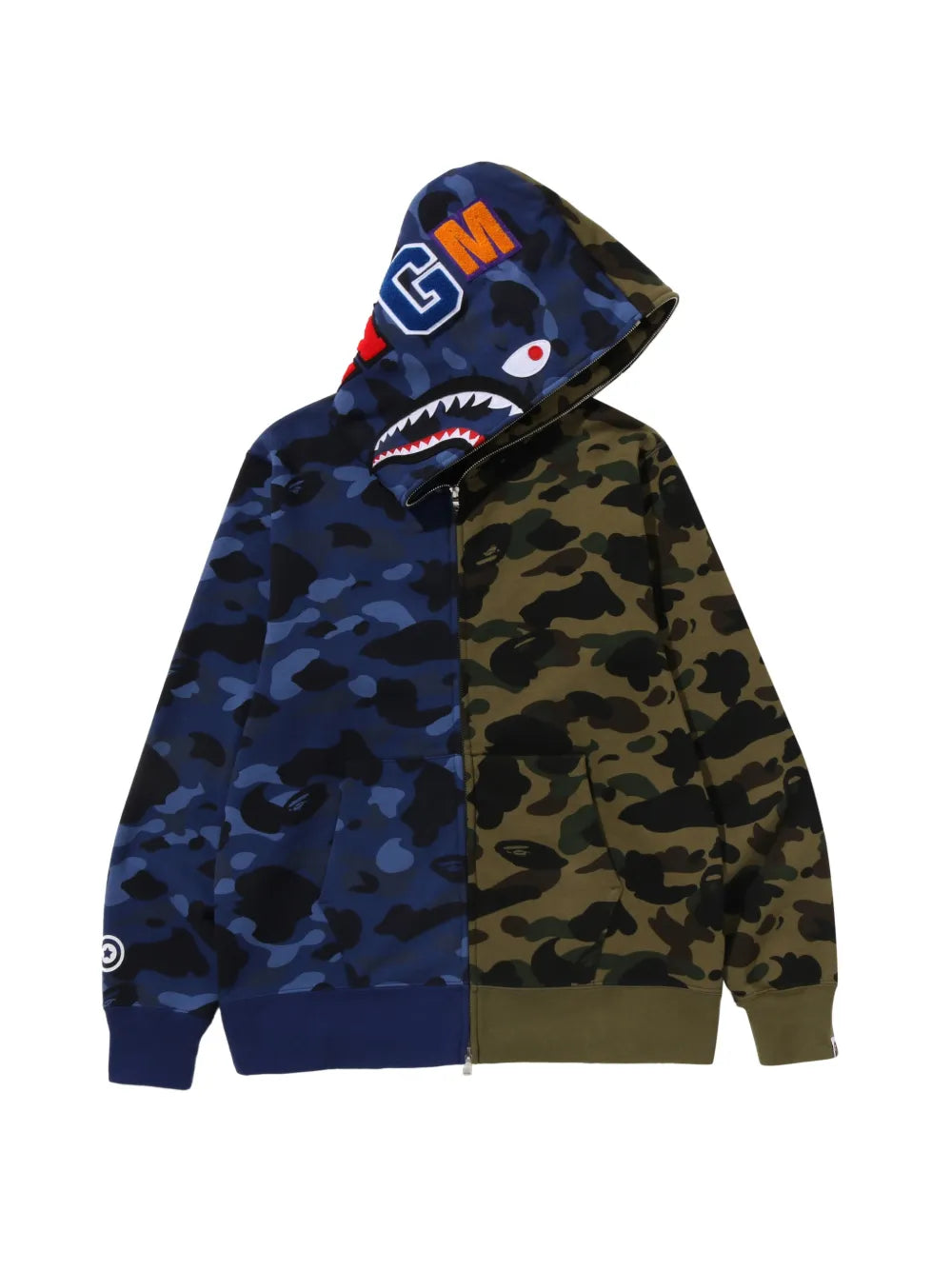 A BATHING APE® hoodie Split Camo Shark