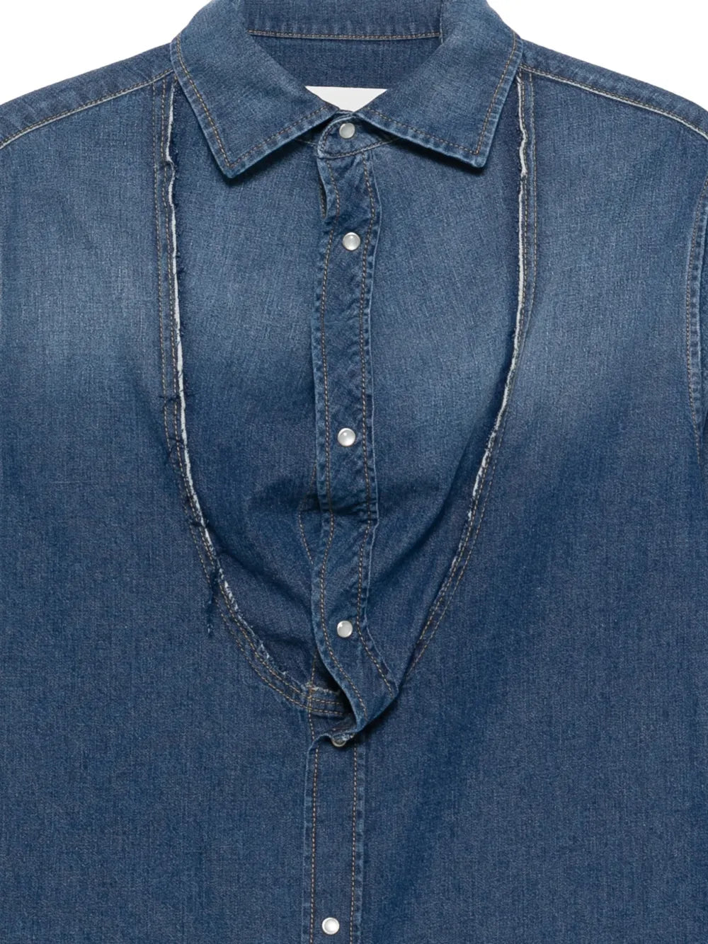 Maison Margiela camisa manga larga con botones - Azul - imagen 3