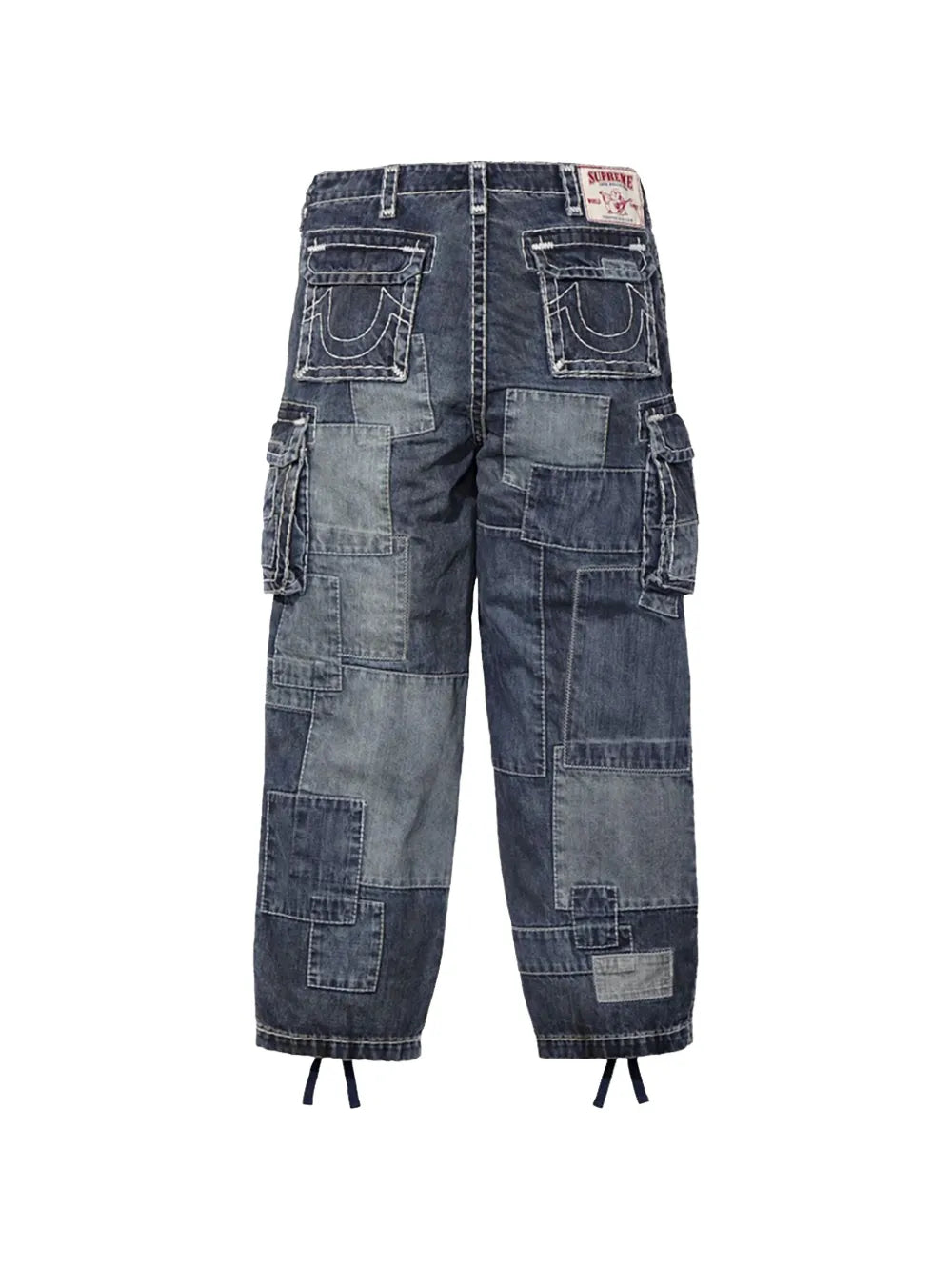Supreme pantalones cargo con diseño patchwork en colaboración con True Religion - Azul - imagen 2