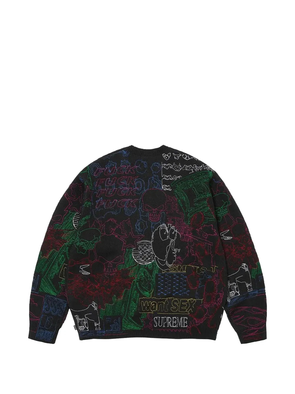 Supreme suéter con bordado - Negro - imagen 2