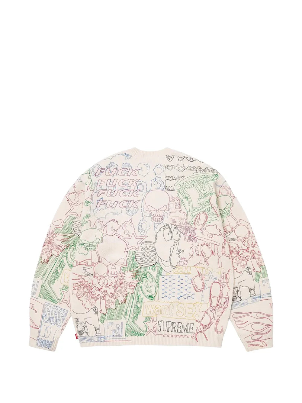 Supreme suéter con collage bordado - Blanco - imagen 2