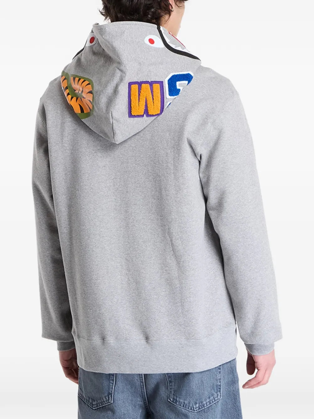 A BATHING APE® hoodie con cierre de tiburón