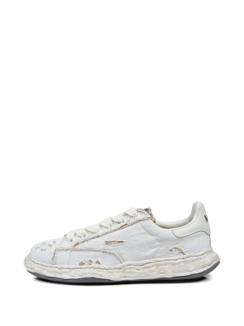 Maison MIHARA YASUHIRO tenis Charles OG de lana rasgada - blanco
