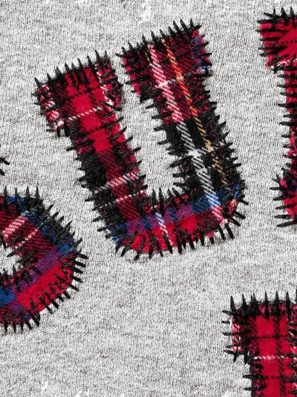 Supreme suéter con aplique Plaid Arc - Gris - imagen 2
