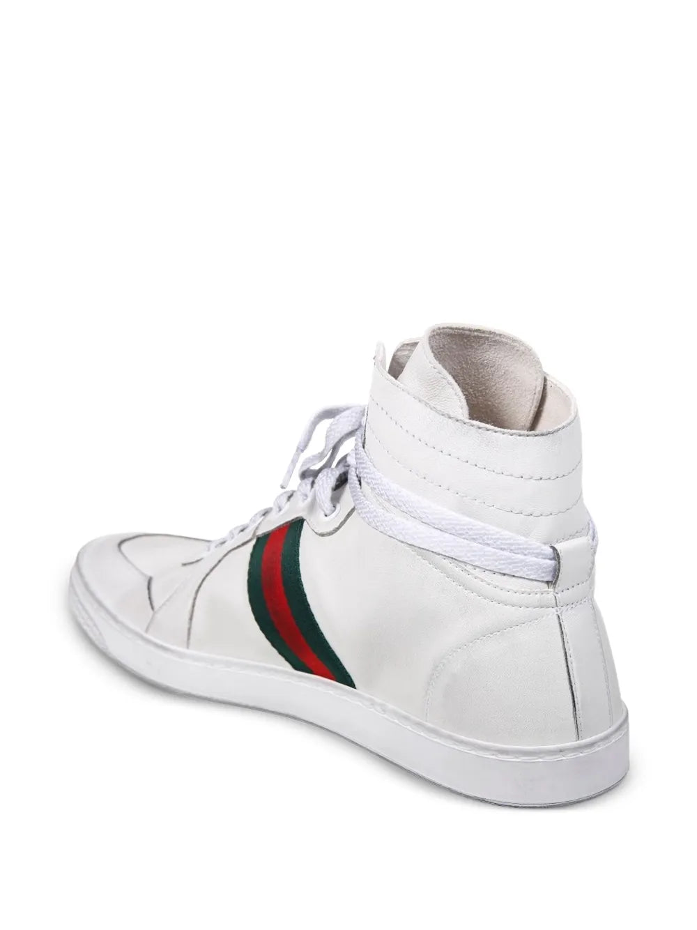 Gucci zapatillas altas con tribanda Web