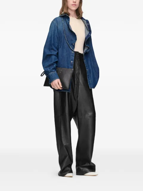 Maison Margiela camisa de mezclilla con cuello plegable - imagen 2