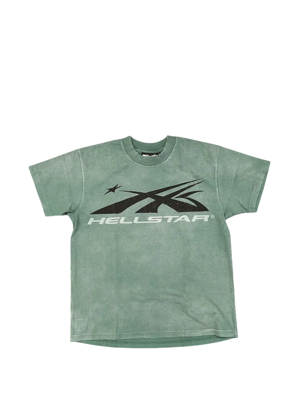 HELLSTAR playera con logo y detalles de strass verde 2 | Farfetch 36038516