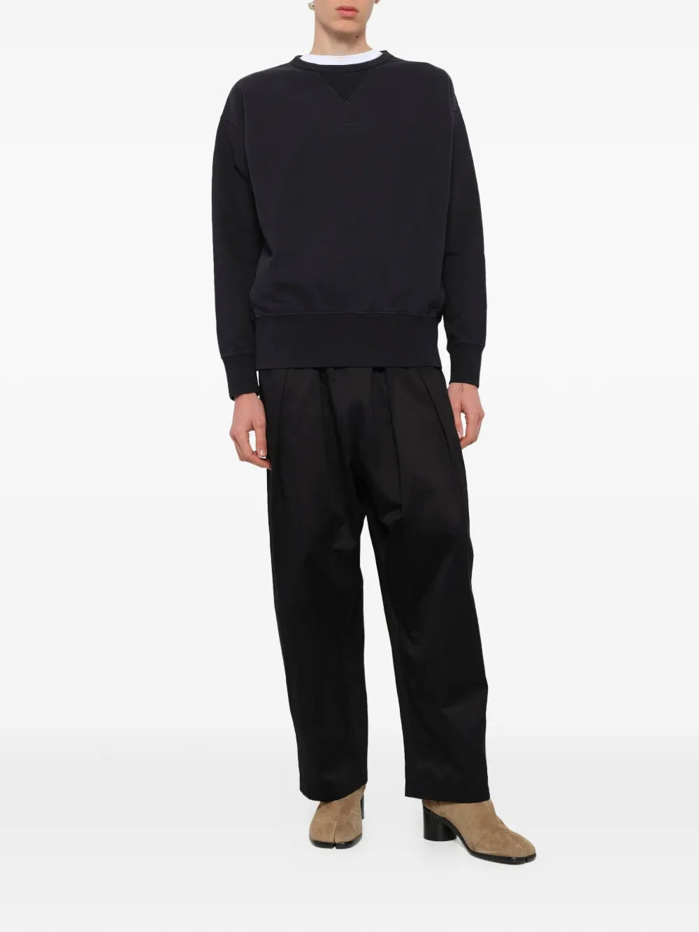Maison Margiela sudadera con cuello redondo - Negro - imagen 3