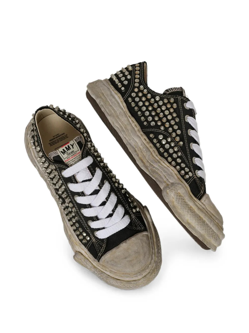 Maison MIHARA YASUHIRO tenis Peterson 23 OG con apliques - negro