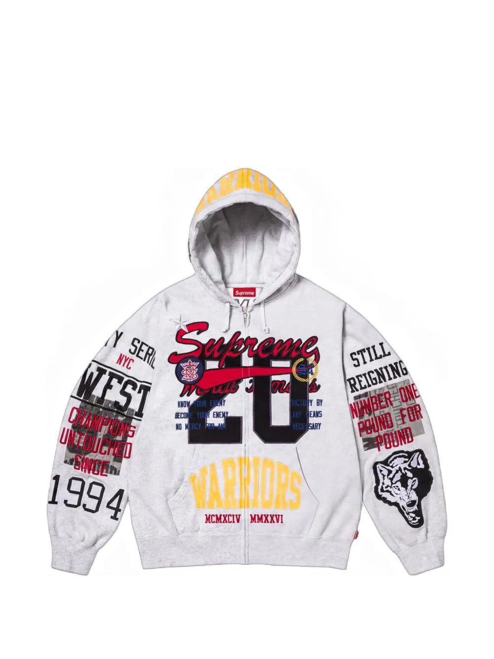 Supreme hoodie Warriors - Gris - imagen 1