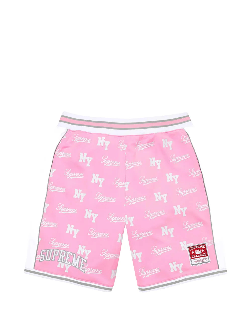 Supreme shorts de basquetbol con monograma en colaboración con Mitchell & Ness® - Rosado - imagen 1
