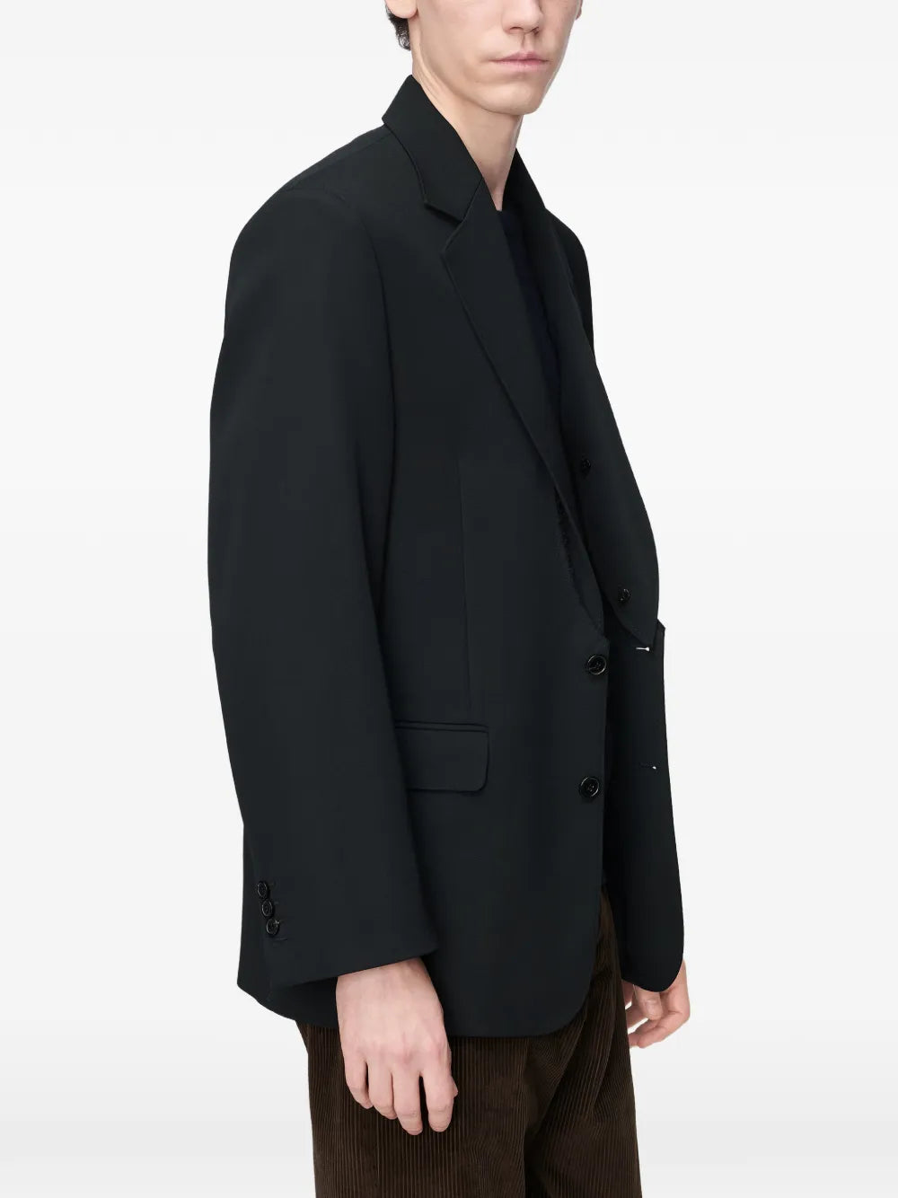 Maison Margiela blazer con cuello plegable - Negro - imagen 4