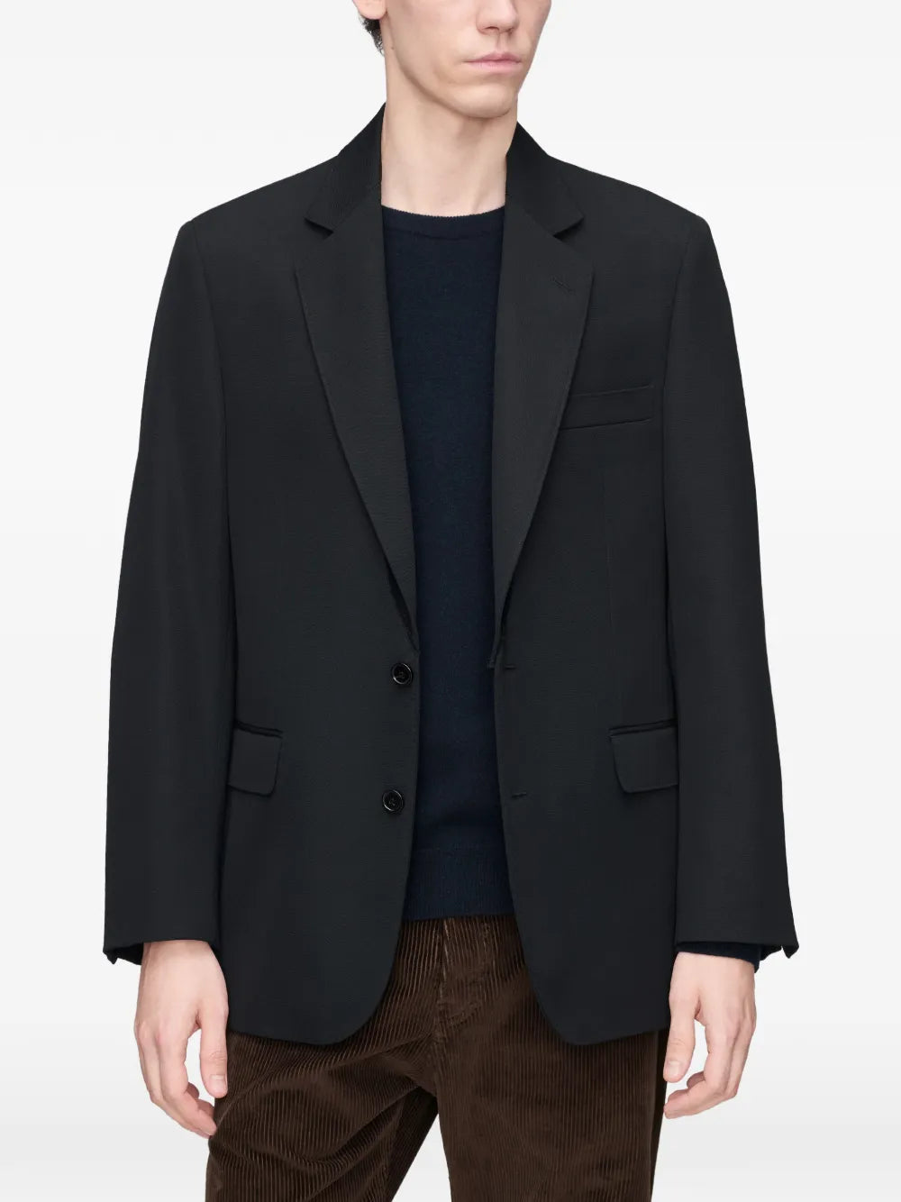 Maison Margiela blazer con cuello plegable - Negro - imagen 3