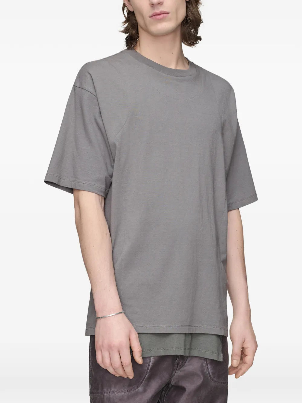 Maison Margiela playera con doble capa - Gris - imagen 4