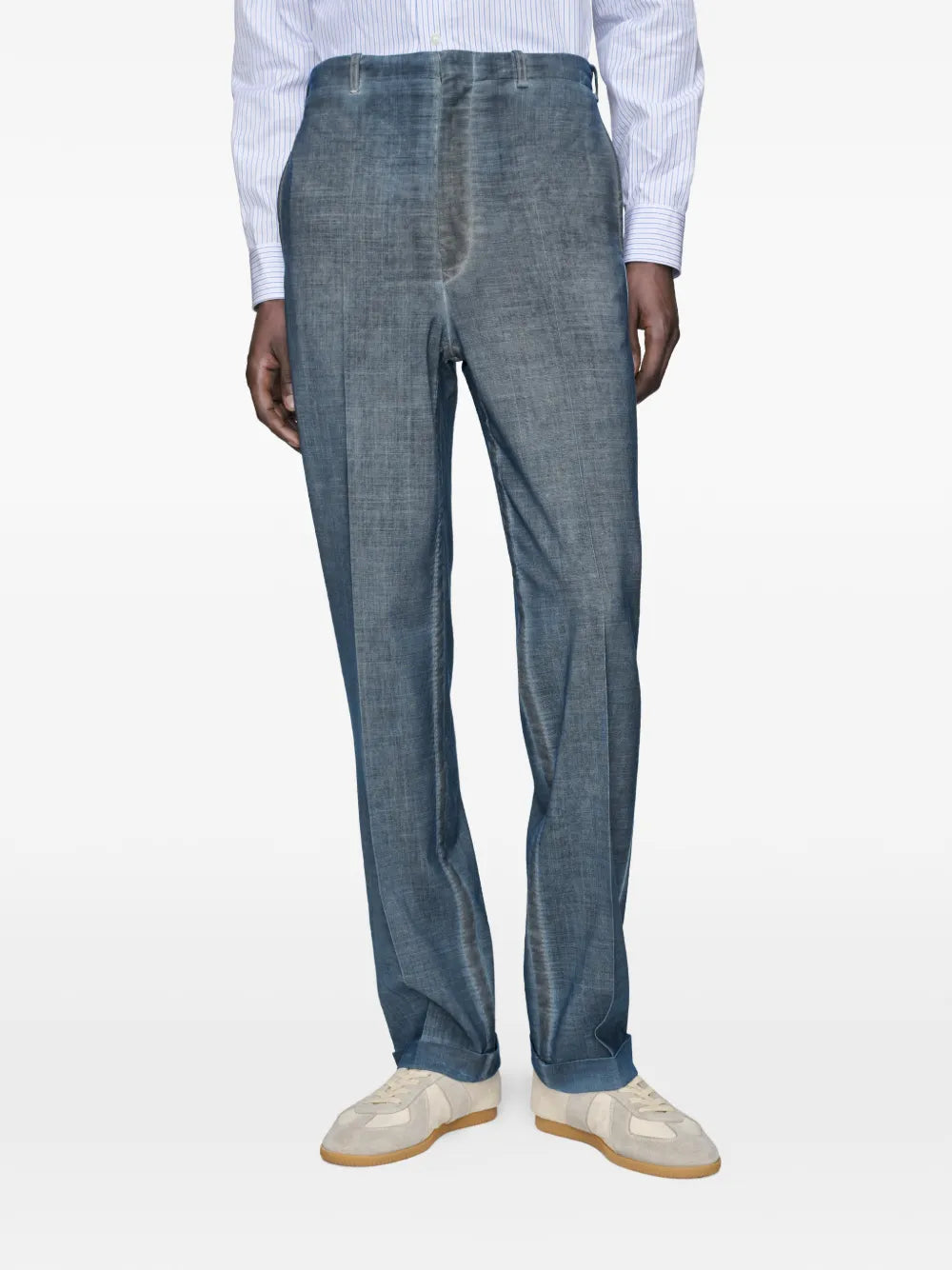 Maison Margiela pantalones con doble efecto teñido - Azul - imagen 3