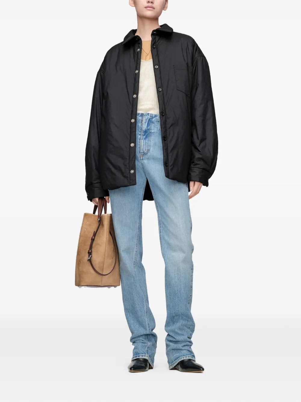 Maison Margiela chamarra capitonada oversize - Negro - imagen 2